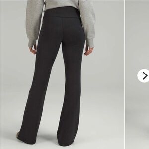 Lululemon Sz 10 Brushed Softstreme Ribbed Zip Flare Pants